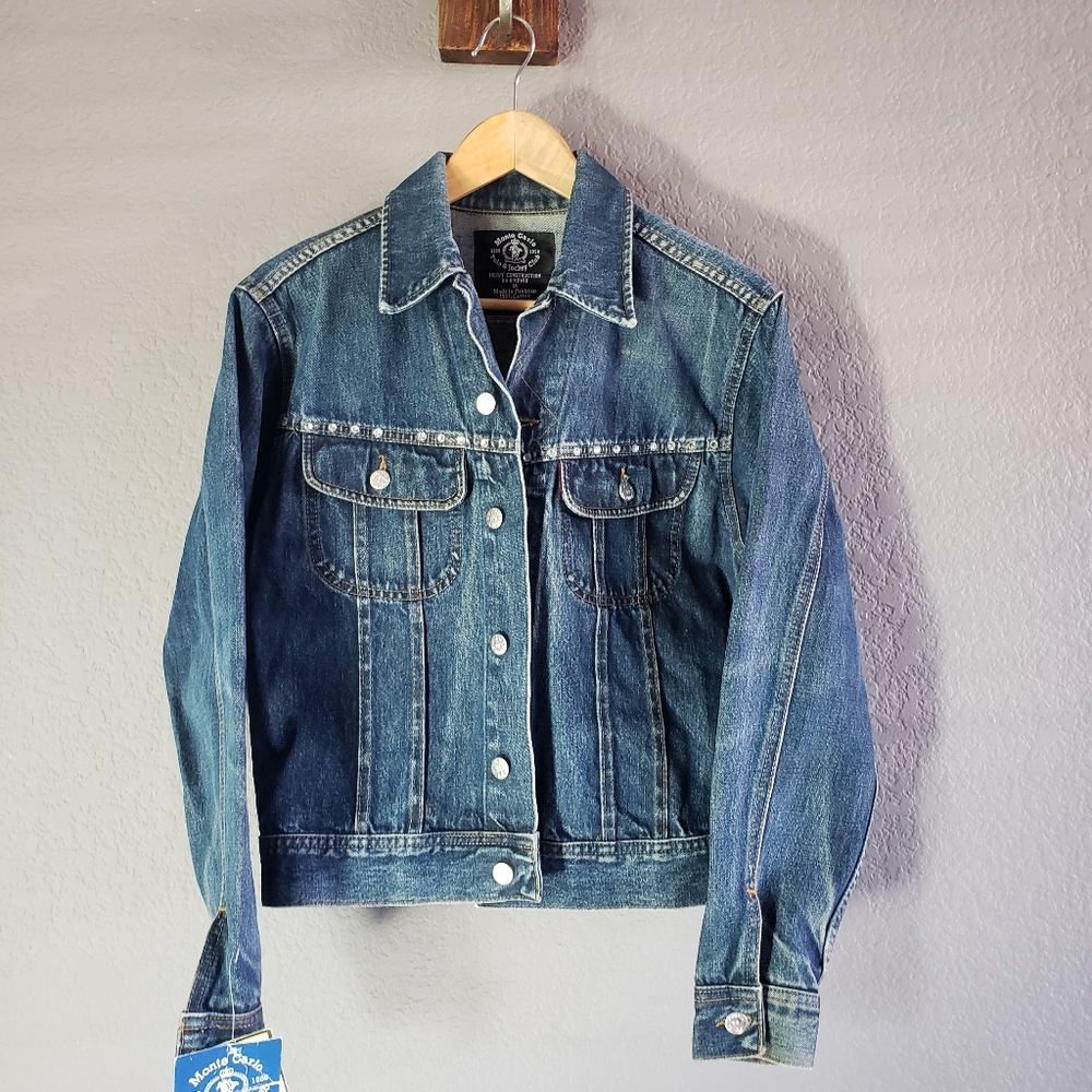 Vintage MONTE CARLO POLO & JOCKEY CLUB Women's Denim Jean Jacket Sz M